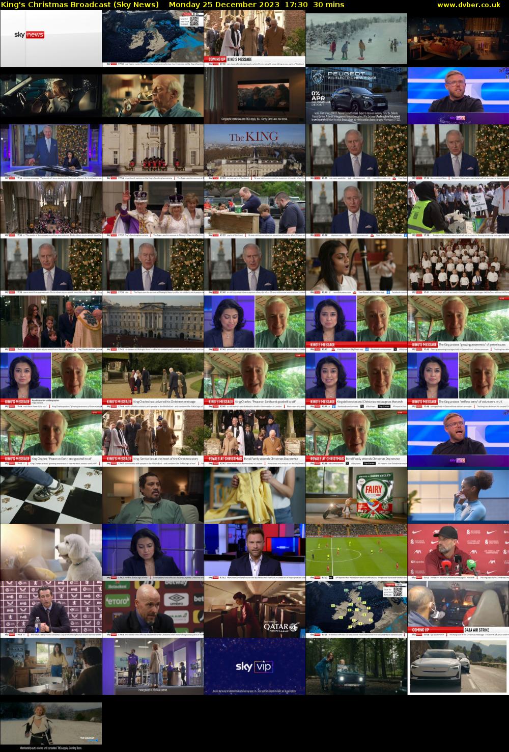 King's Christmas Broadcast (Sky News) Monday 25 December 2023 17:30 - 18:00