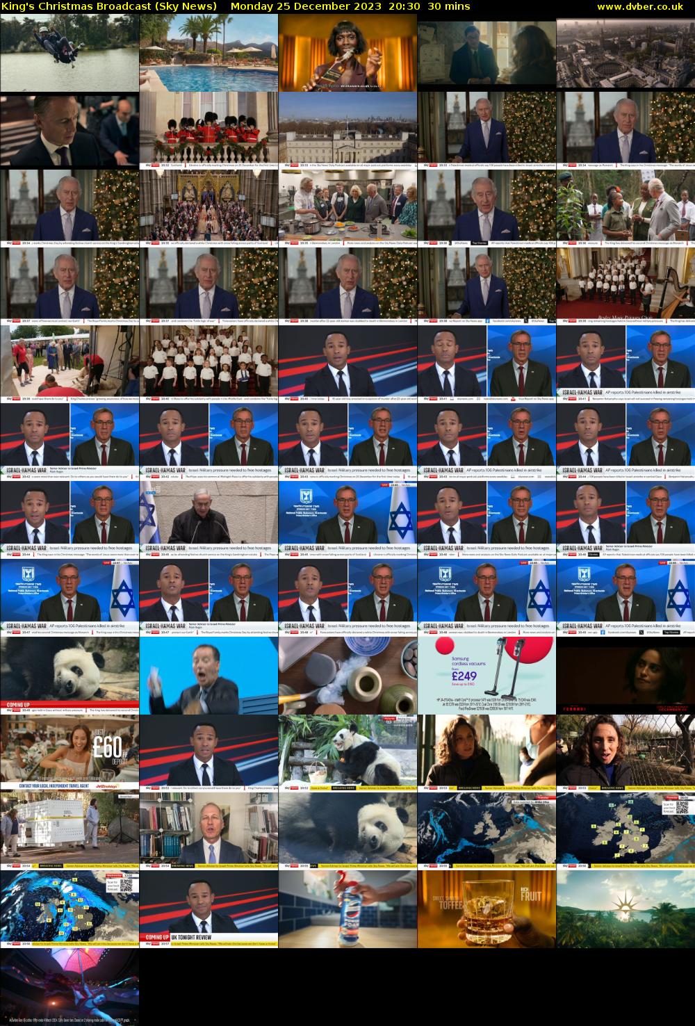 King's Christmas Broadcast (Sky News) Monday 25 December 2023 20:30 - 21:00