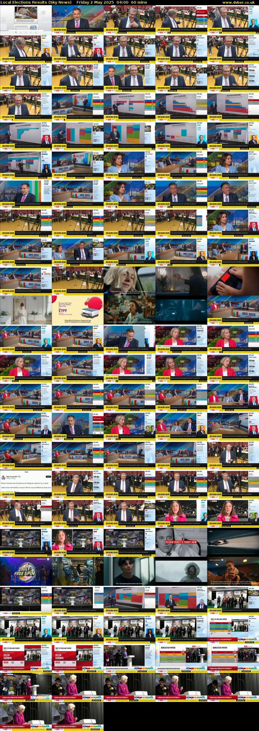 Local Elections Results (Sky News) Friday 2 May 2025 04:00 - 05:00