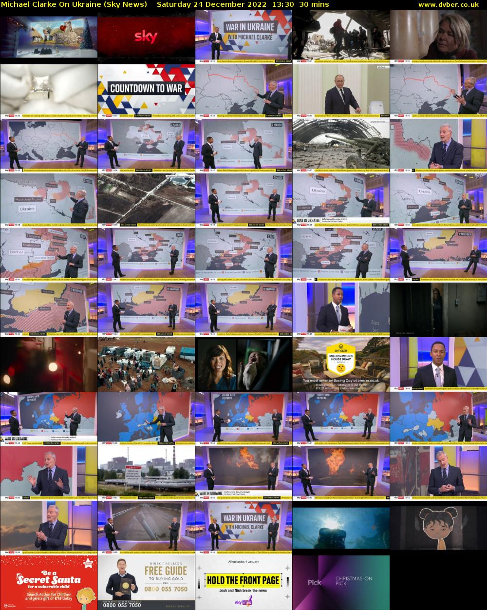 Michael Clarke On Ukraine (Sky News) Saturday 24 December 2022 13:30 - 14:00