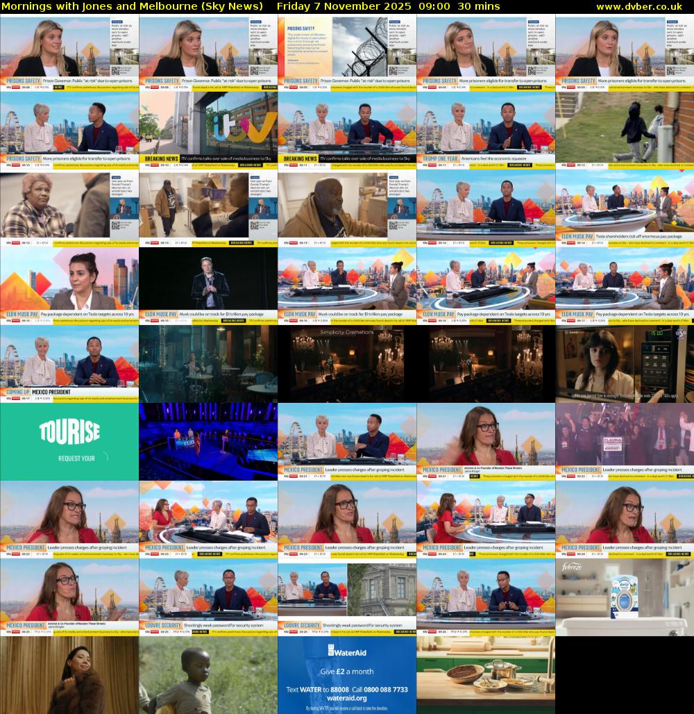 Mornings with Jones and Melbourne (Sky News) Friday 7 November 2025 09:00 - 09:30