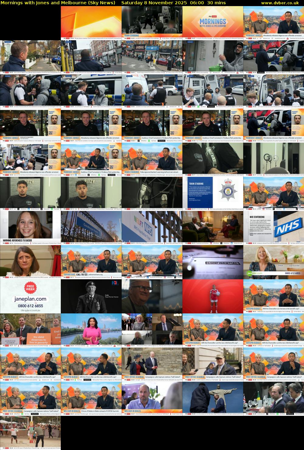 Mornings with Jones and Melbourne (Sky News) Saturday 8 November 2025 06:00 - 06:30