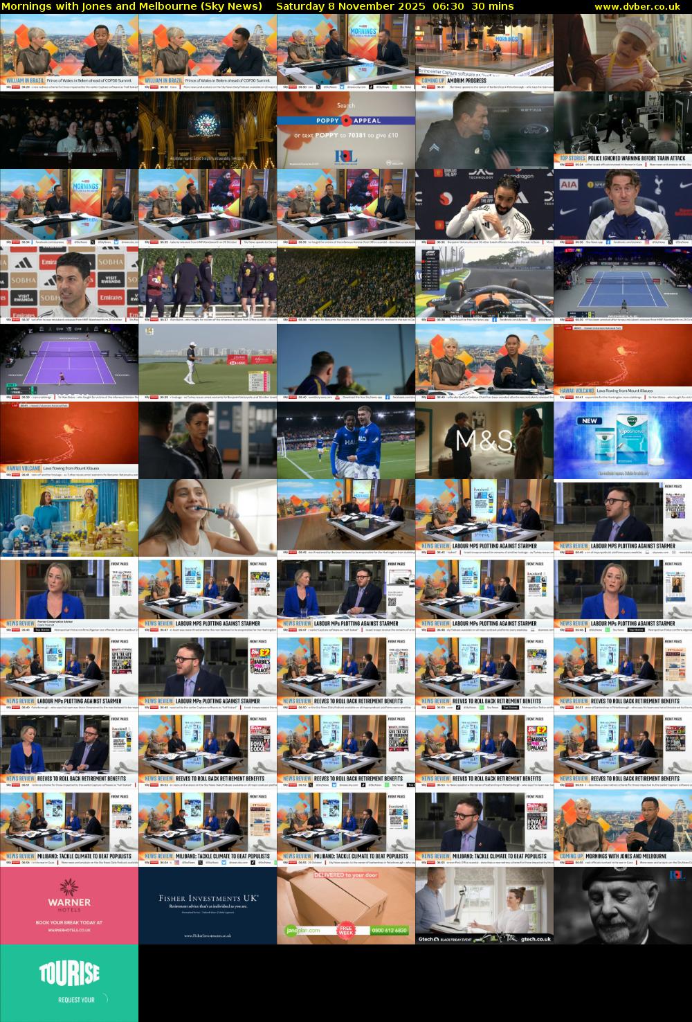 Mornings with Jones and Melbourne (Sky News) Saturday 8 November 2025 06:30 - 07:00