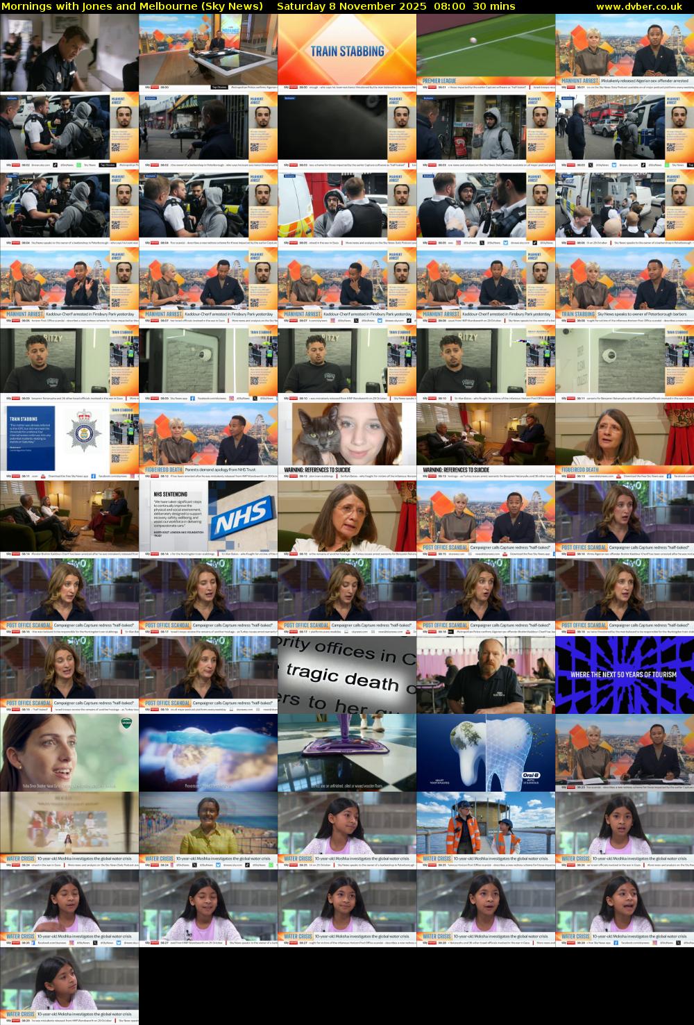 Mornings with Jones and Melbourne (Sky News) Saturday 8 November 2025 08:00 - 08:30