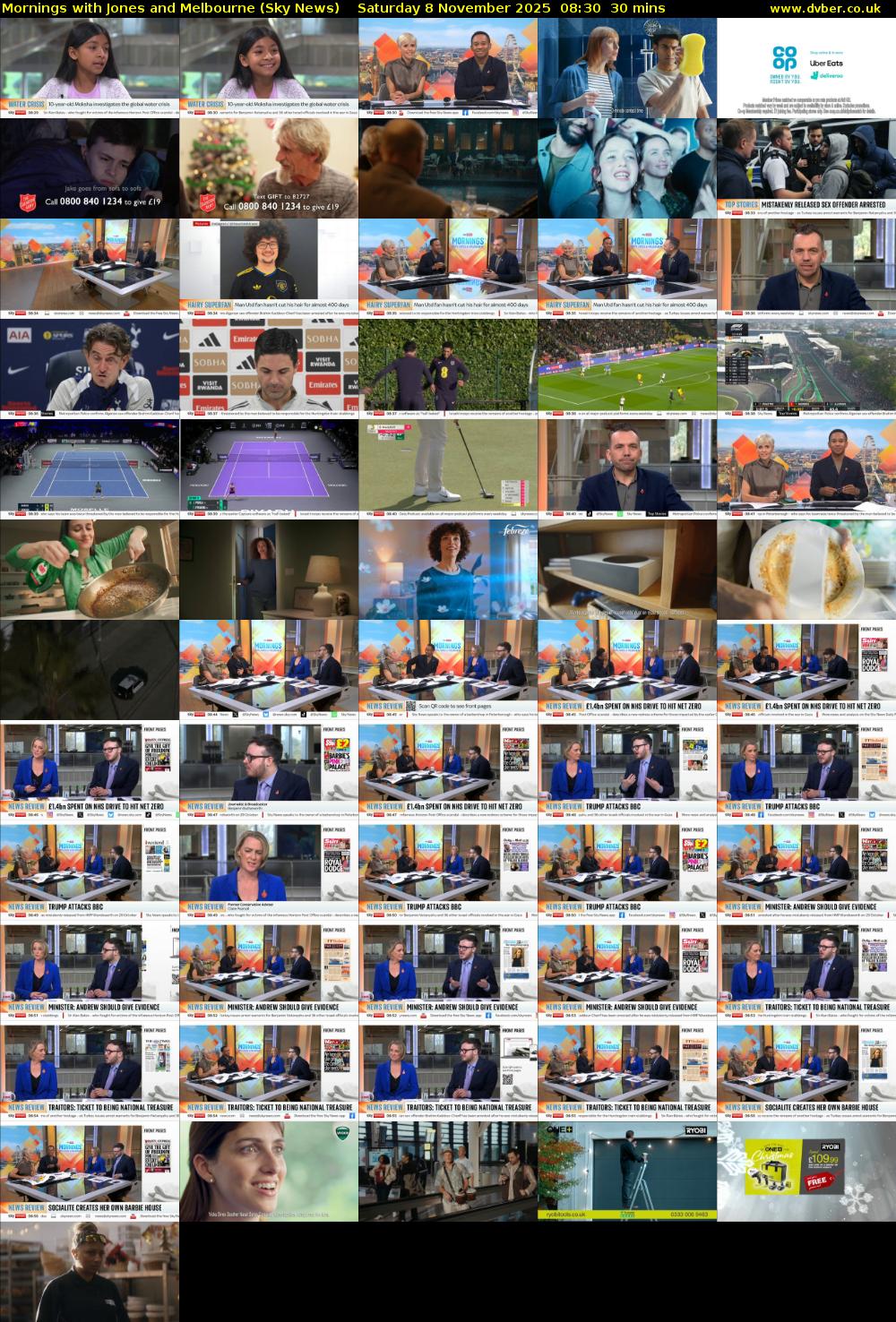 Mornings with Jones and Melbourne (Sky News) Saturday 8 November 2025 08:30 - 09:00