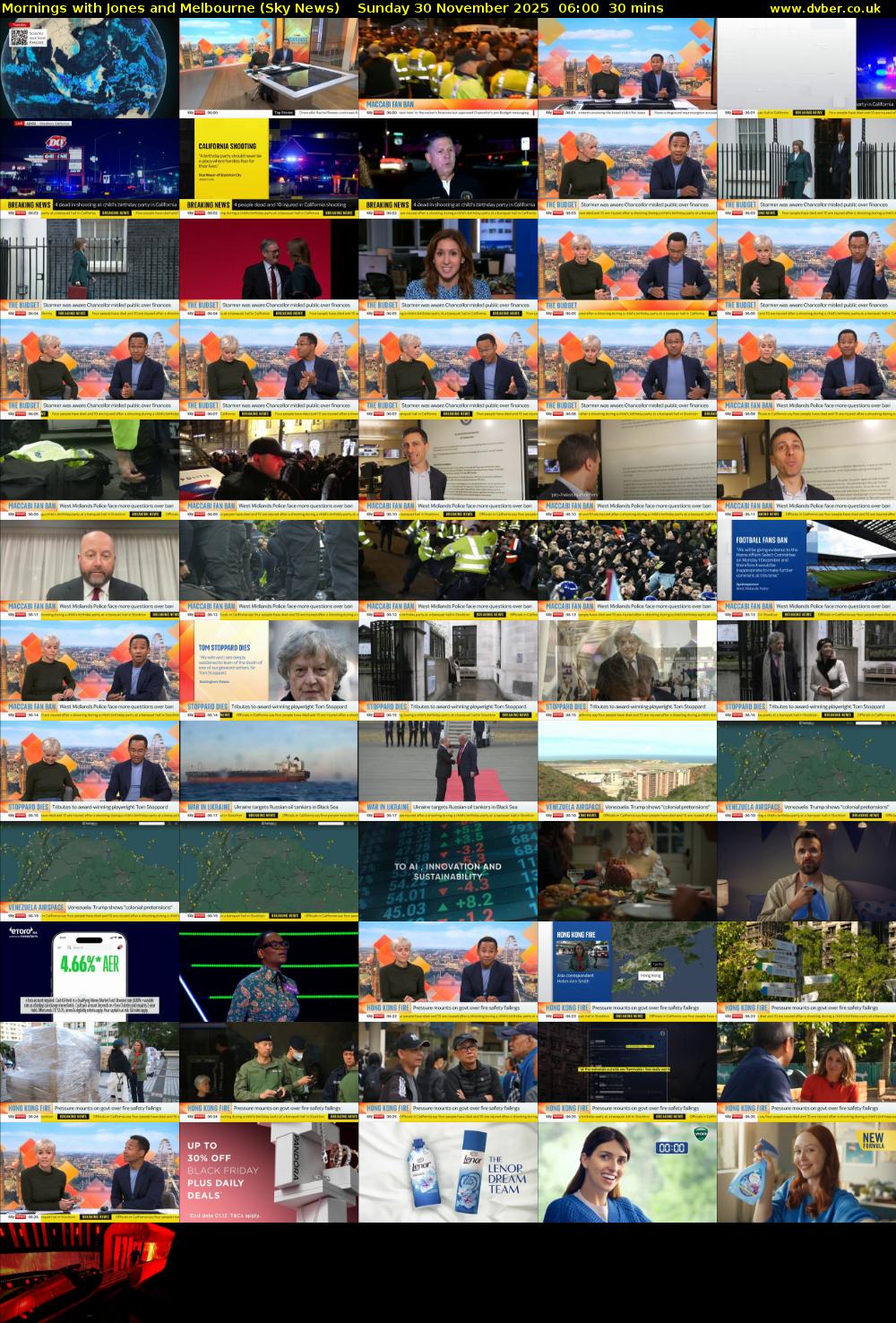 Mornings with Jones and Melbourne (Sky News) Sunday 30 November 2025 06:00 - 06:30