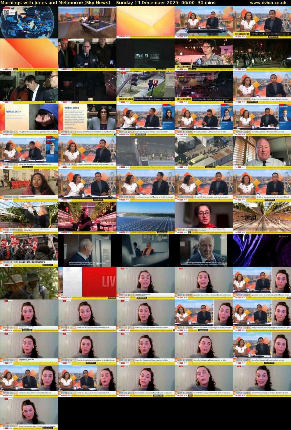 Mornings with Jones and Melbourne (Sky News) Sunday 14 December 2025 06:00 - 06:30