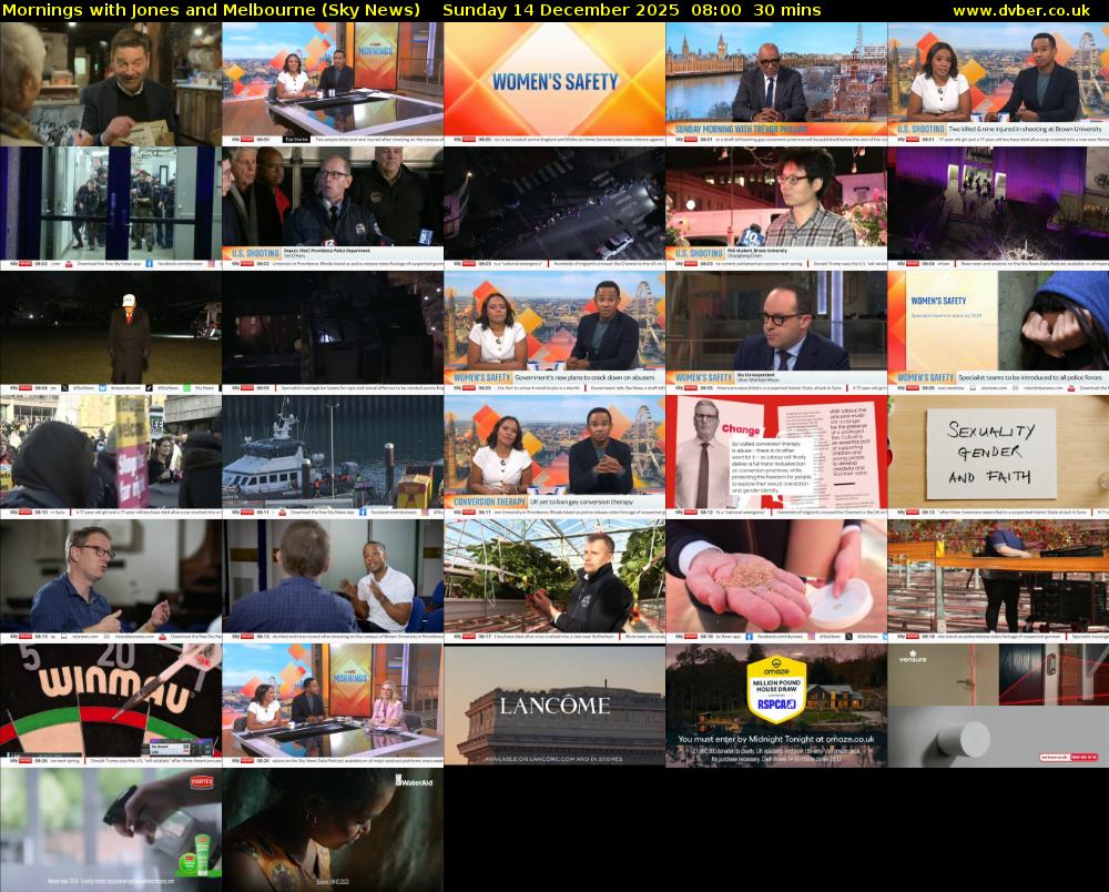 Mornings with Jones and Melbourne (Sky News) Sunday 14 December 2025 08:00 - 08:30