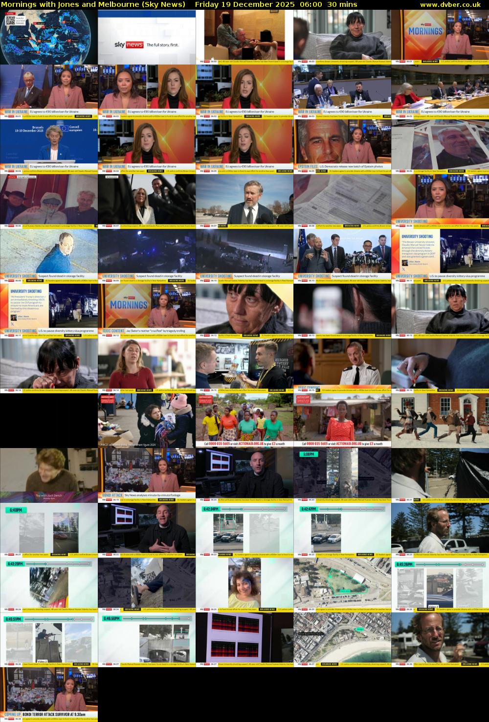 Mornings with Jones and Melbourne (Sky News) Friday 19 December 2025 06:00 - 06:30