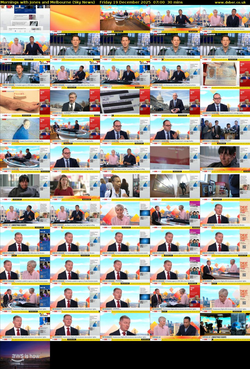 Mornings with Jones and Melbourne (Sky News) Friday 19 December 2025 07:00 - 07:30