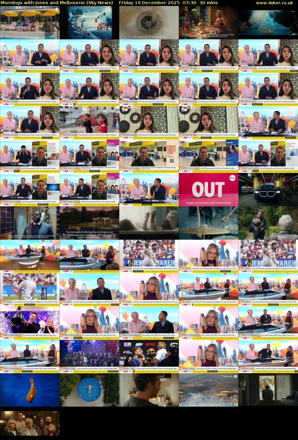 Mornings with Jones and Melbourne (Sky News) Friday 19 December 2025 07:30 - 08:00