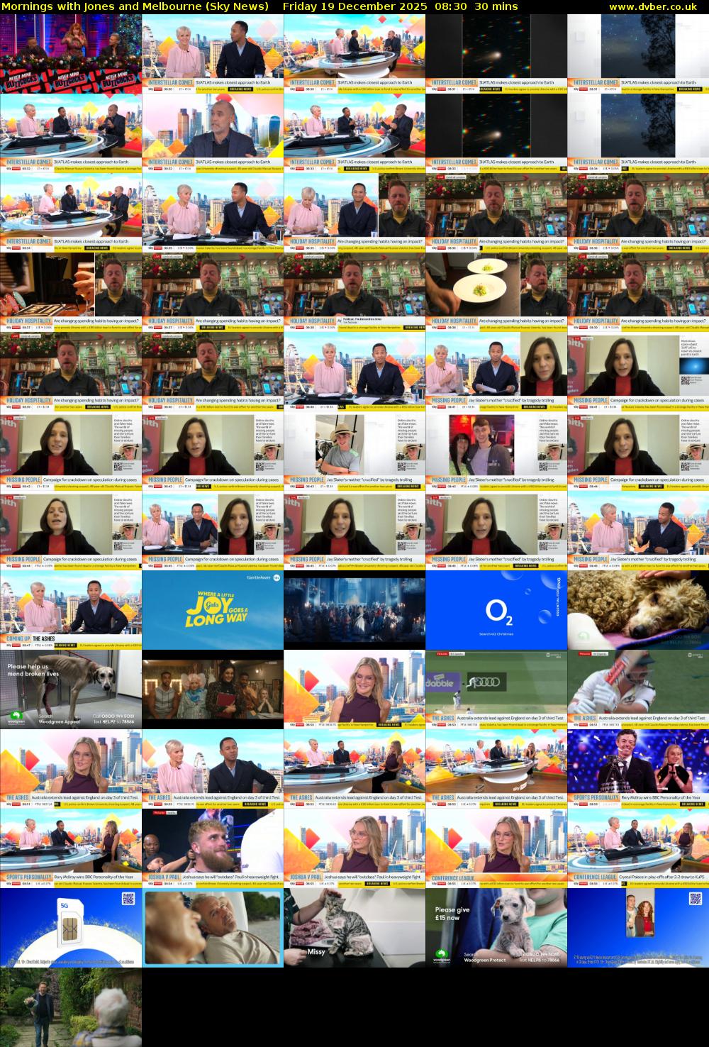 Mornings with Jones and Melbourne (Sky News) Friday 19 December 2025 08:30 - 09:00