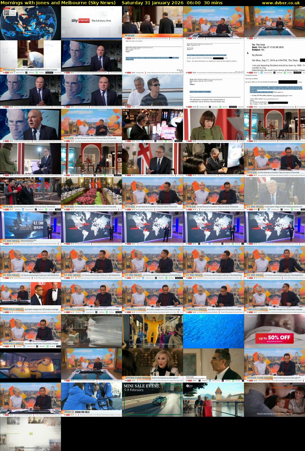 Mornings with Jones and Melbourne (Sky News) Saturday 31 January 2026 06:00 - 06:30