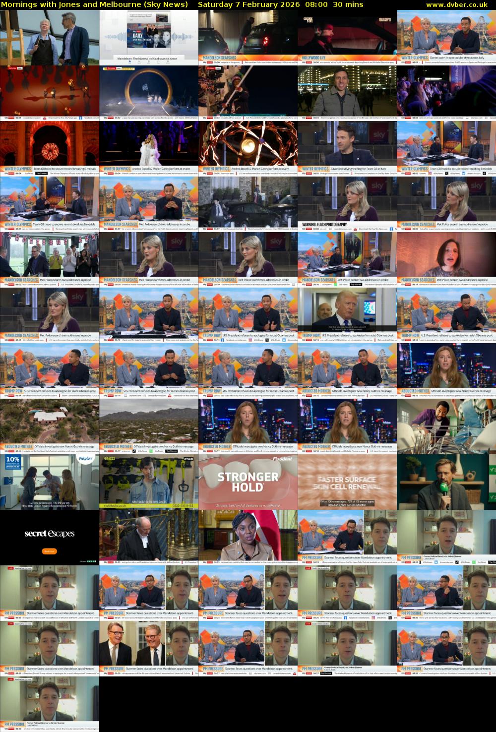 Mornings with Jones and Melbourne (Sky News) Saturday 7 February 2026 08:00 - 08:30