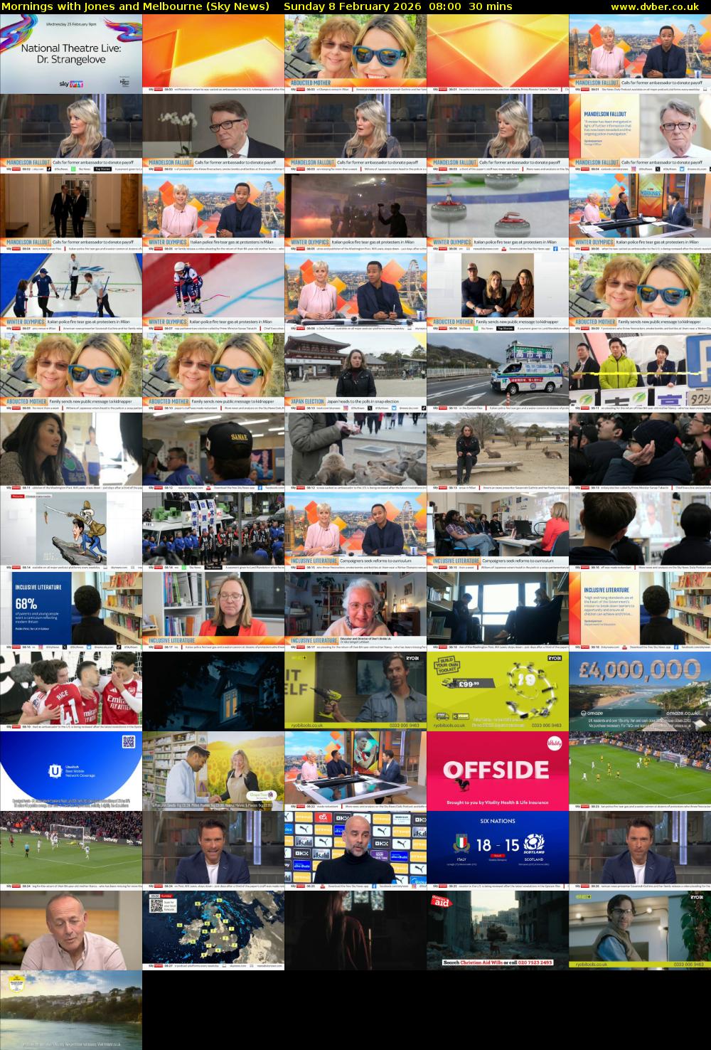 Mornings with Jones and Melbourne (Sky News) Sunday 8 February 2026 08:00 - 08:30