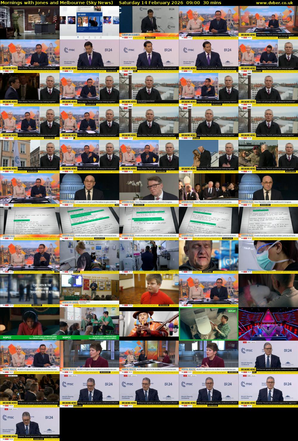 Mornings with Jones and Melbourne (Sky News) Saturday 14 February 2026 09:00 - 09:30