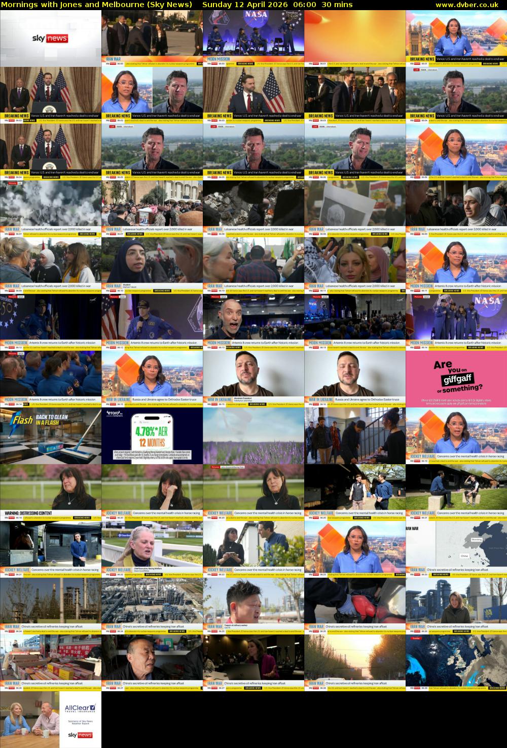 Mornings with Jones and Melbourne (Sky News) Sunday 12 April 2026 06:00 - 06:30