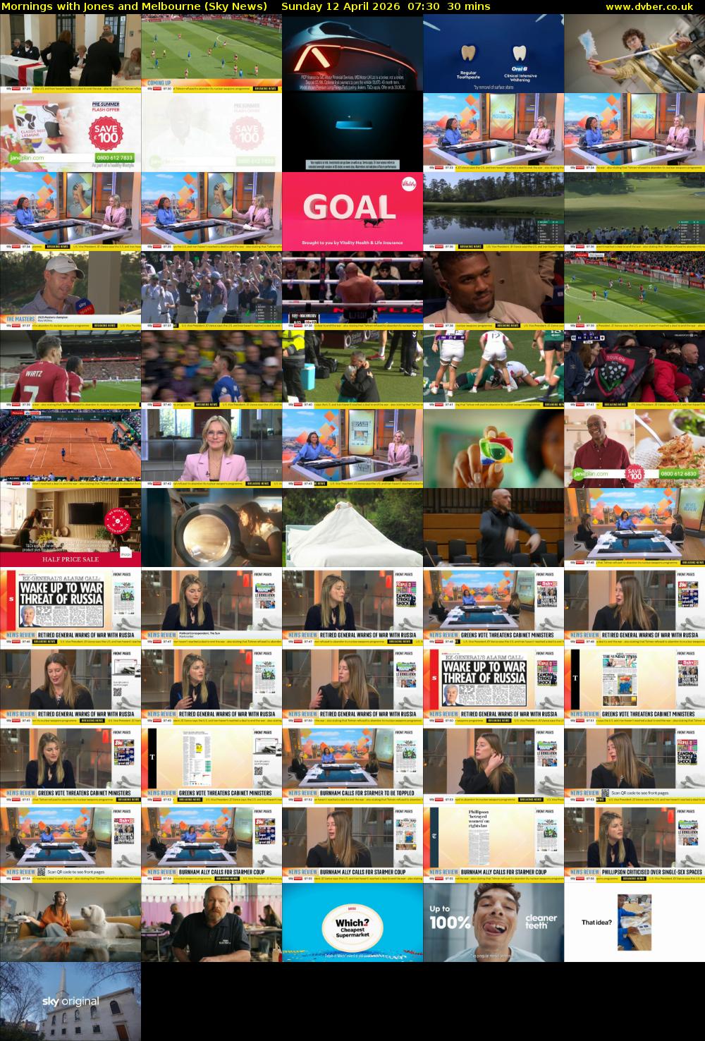 Mornings with Jones and Melbourne (Sky News) Sunday 12 April 2026 07:30 - 08:00