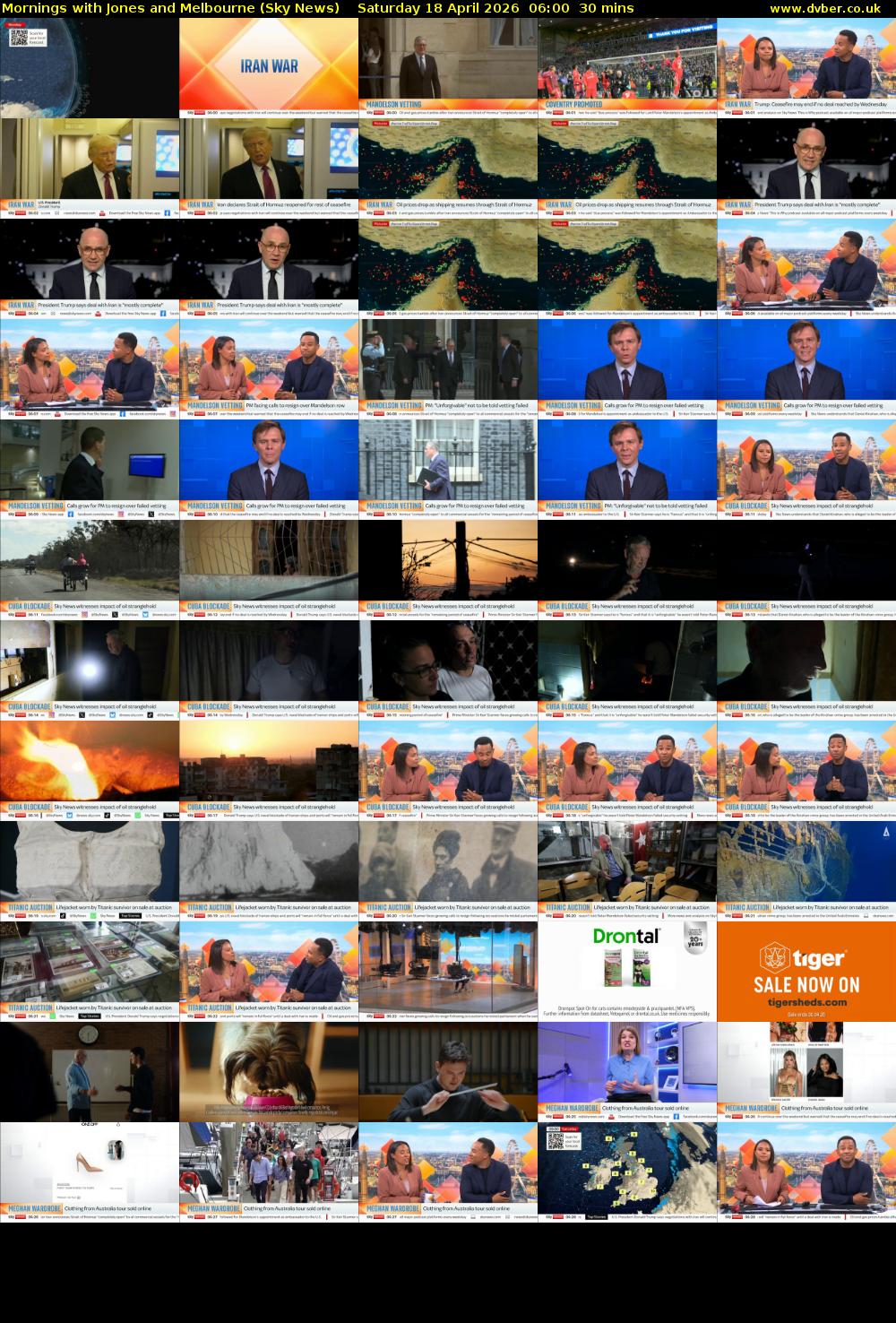 Mornings with Jones and Melbourne (Sky News) Saturday 18 April 2026 06:00 - 06:30