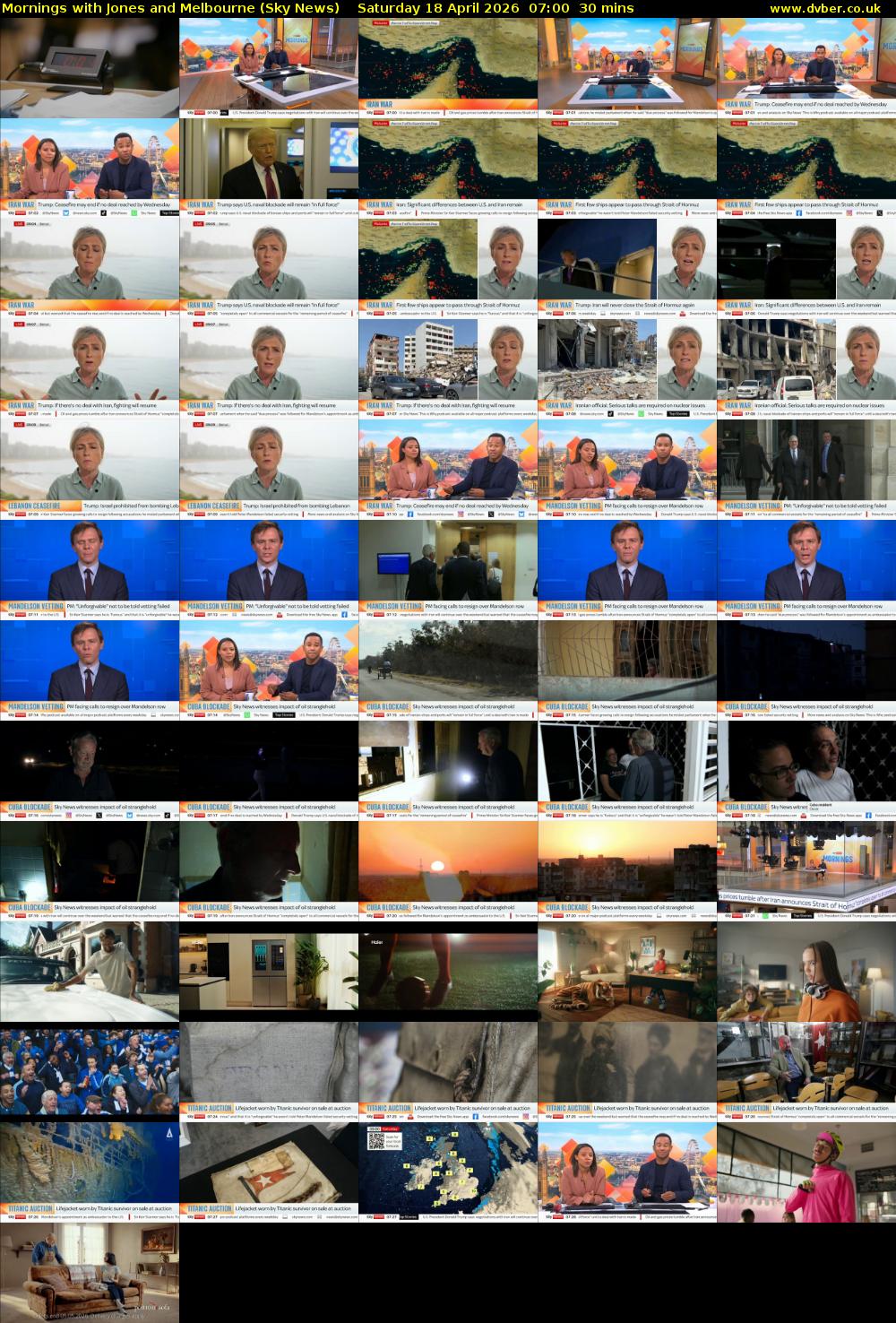 Mornings with Jones and Melbourne (Sky News) Saturday 18 April 2026 07:00 - 07:30