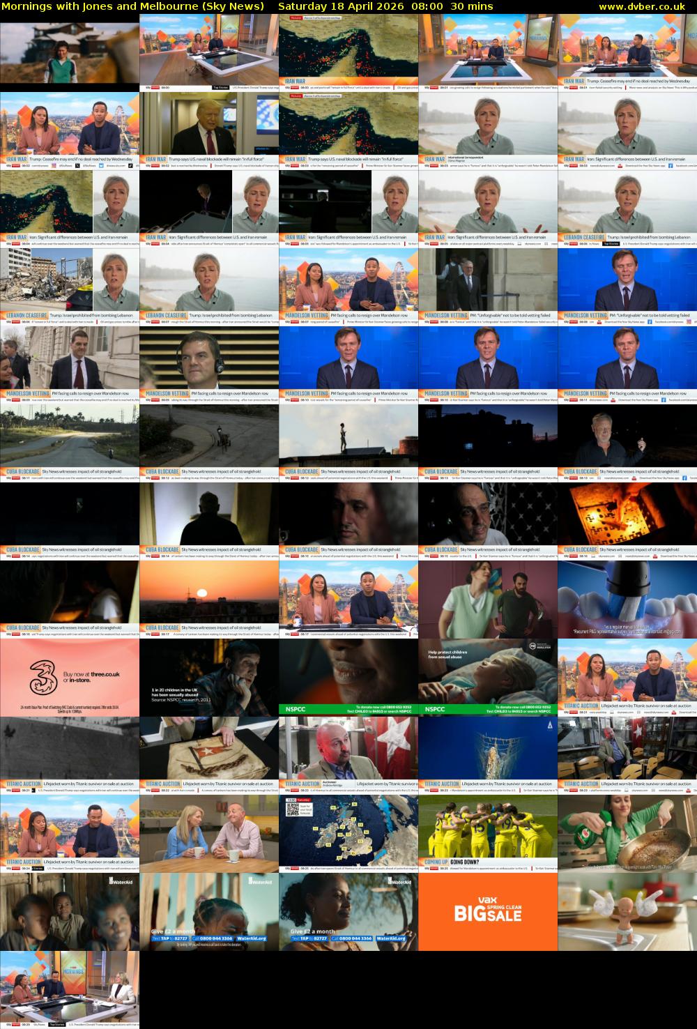 Mornings with Jones and Melbourne (Sky News) Saturday 18 April 2026 08:00 - 08:30