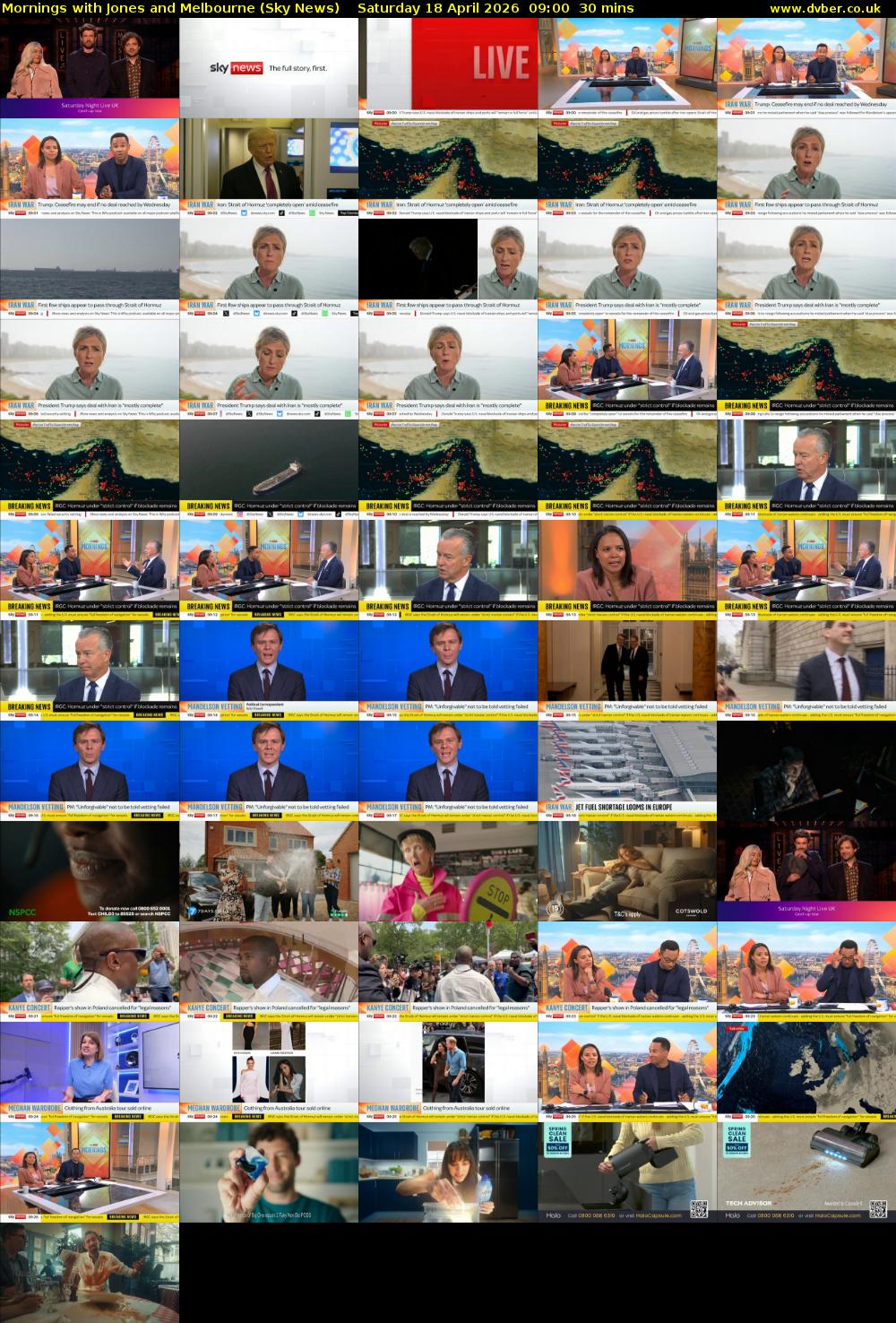 Mornings with Jones and Melbourne (Sky News) Saturday 18 April 2026 09:00 - 09:30