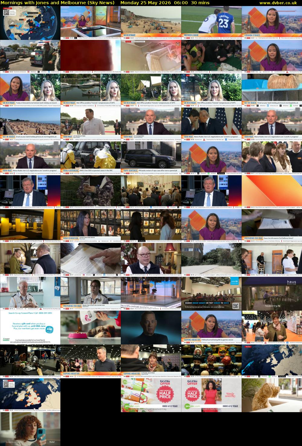 Mornings with Jones and Melbourne (Sky News) Monday 25 May 2026 06:00 - 06:30
