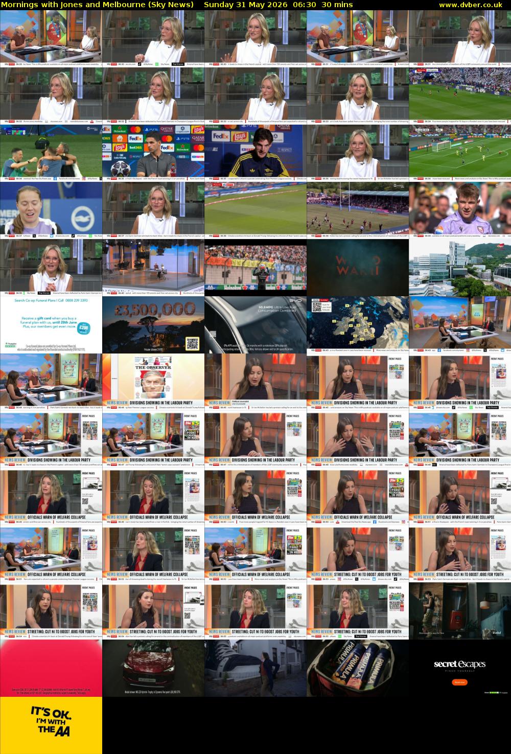 Mornings with Jones and Melbourne (Sky News) Sunday 31 May 2026 06:30 - 07:00