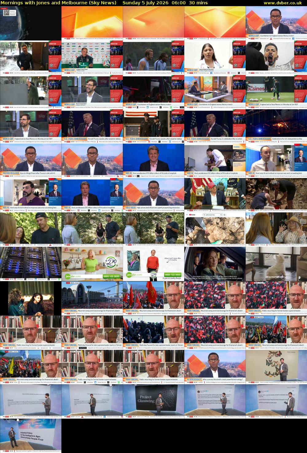 Mornings with Jones and Melbourne (Sky News) Sunday 5 July 2026 06:00 - 06:30