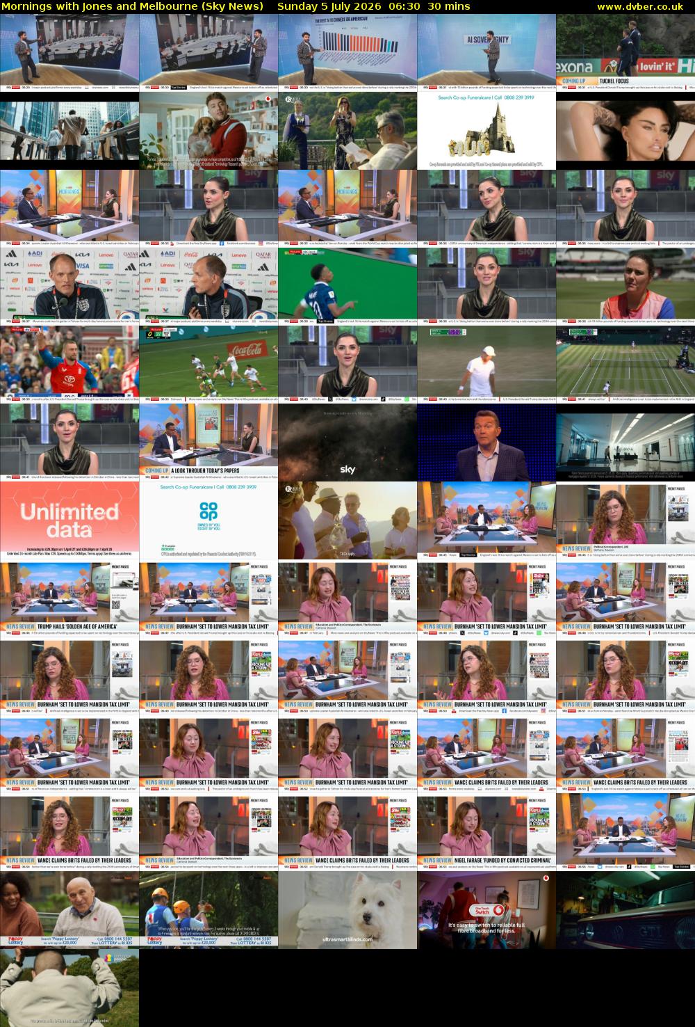 Mornings with Jones and Melbourne (Sky News) Sunday 5 July 2026 06:30 - 07:00
