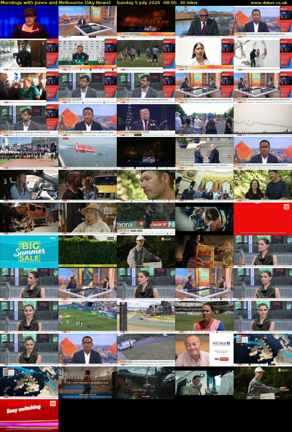 Mornings with Jones and Melbourne (Sky News) Sunday 5 July 2026 08:00 - 08:30