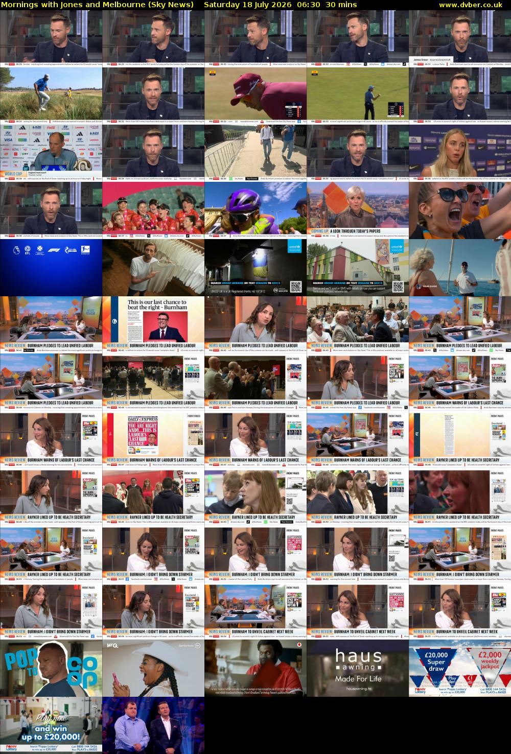 Mornings with Jones and Melbourne (Sky News) Saturday 18 July 2026 06:30 - 07:00