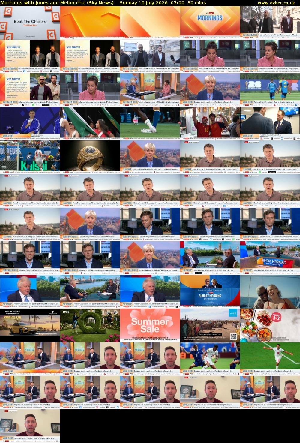 Mornings with Jones and Melbourne (Sky News) Sunday 19 July 2026 07:00 - 07:30