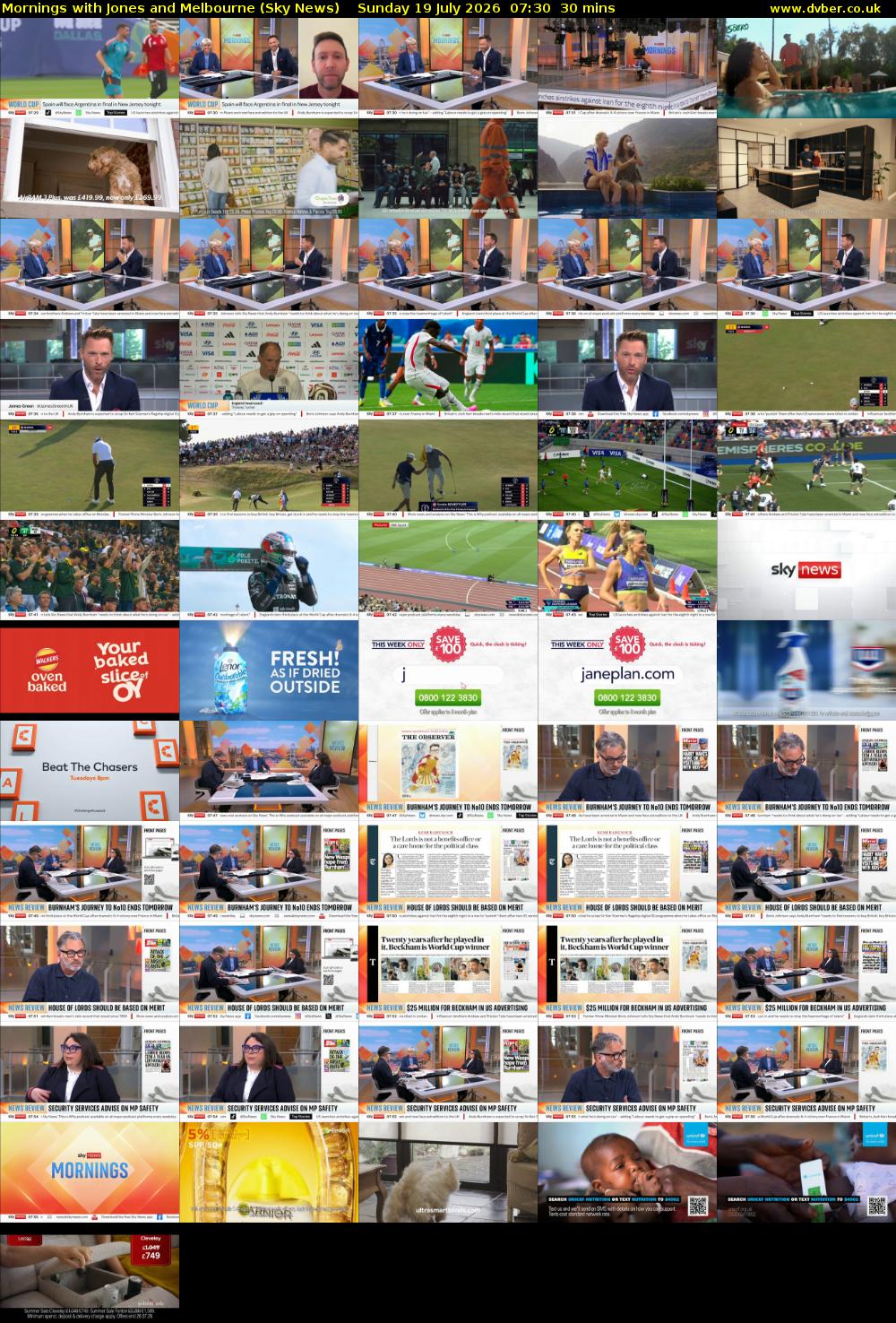 Mornings with Jones and Melbourne (Sky News) Sunday 19 July 2026 07:30 - 08:00