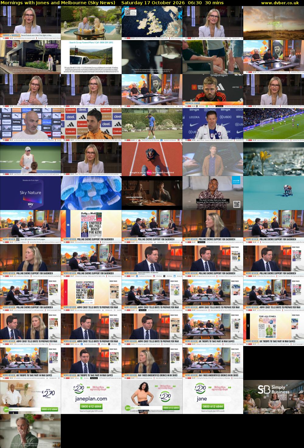 Mornings with Jones and Melbourne (Sky News) Saturday 17 October 2026 06:30 - 07:00