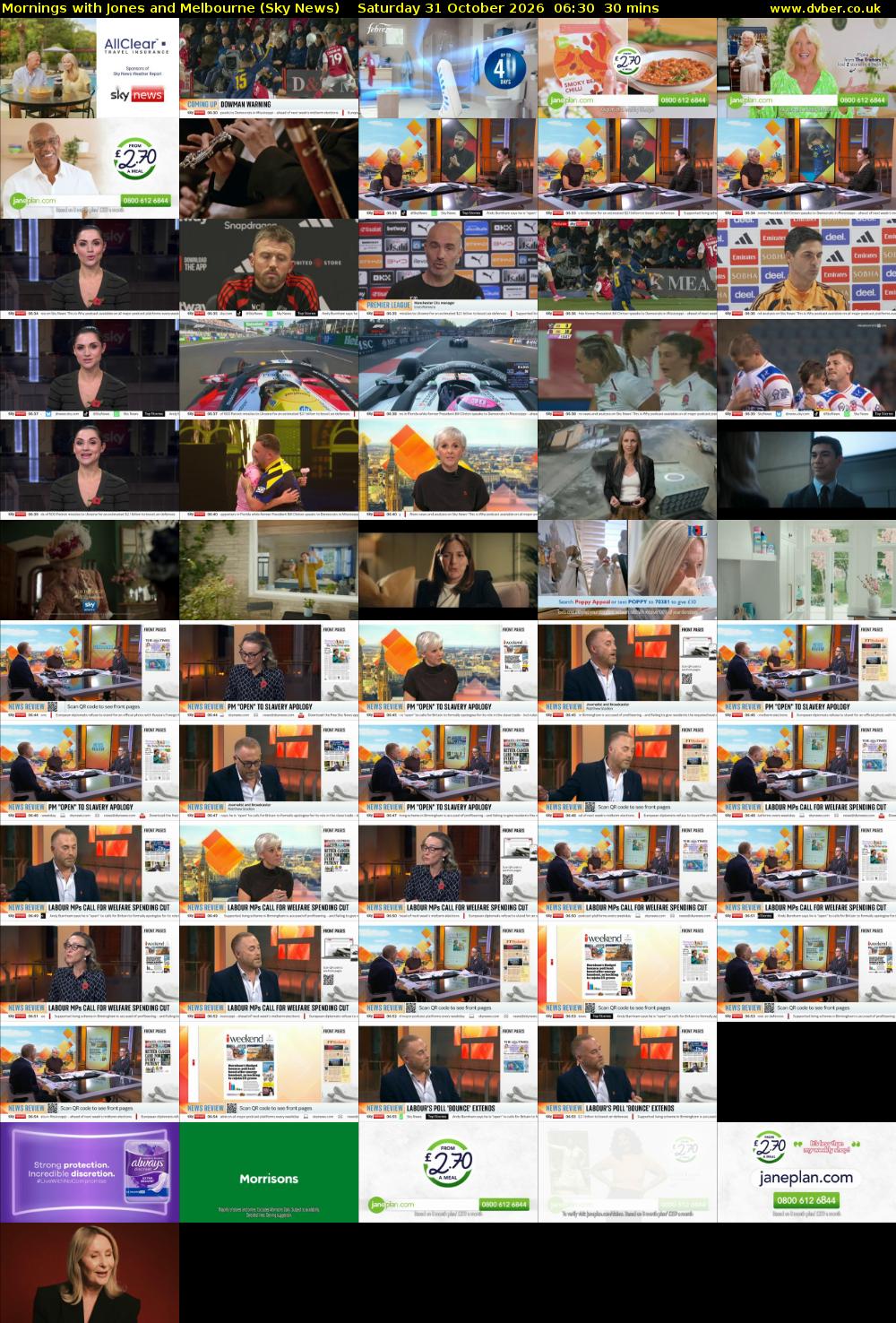 Mornings with Jones and Melbourne (Sky News) Saturday 31 October 2026 06:30 - 07:00