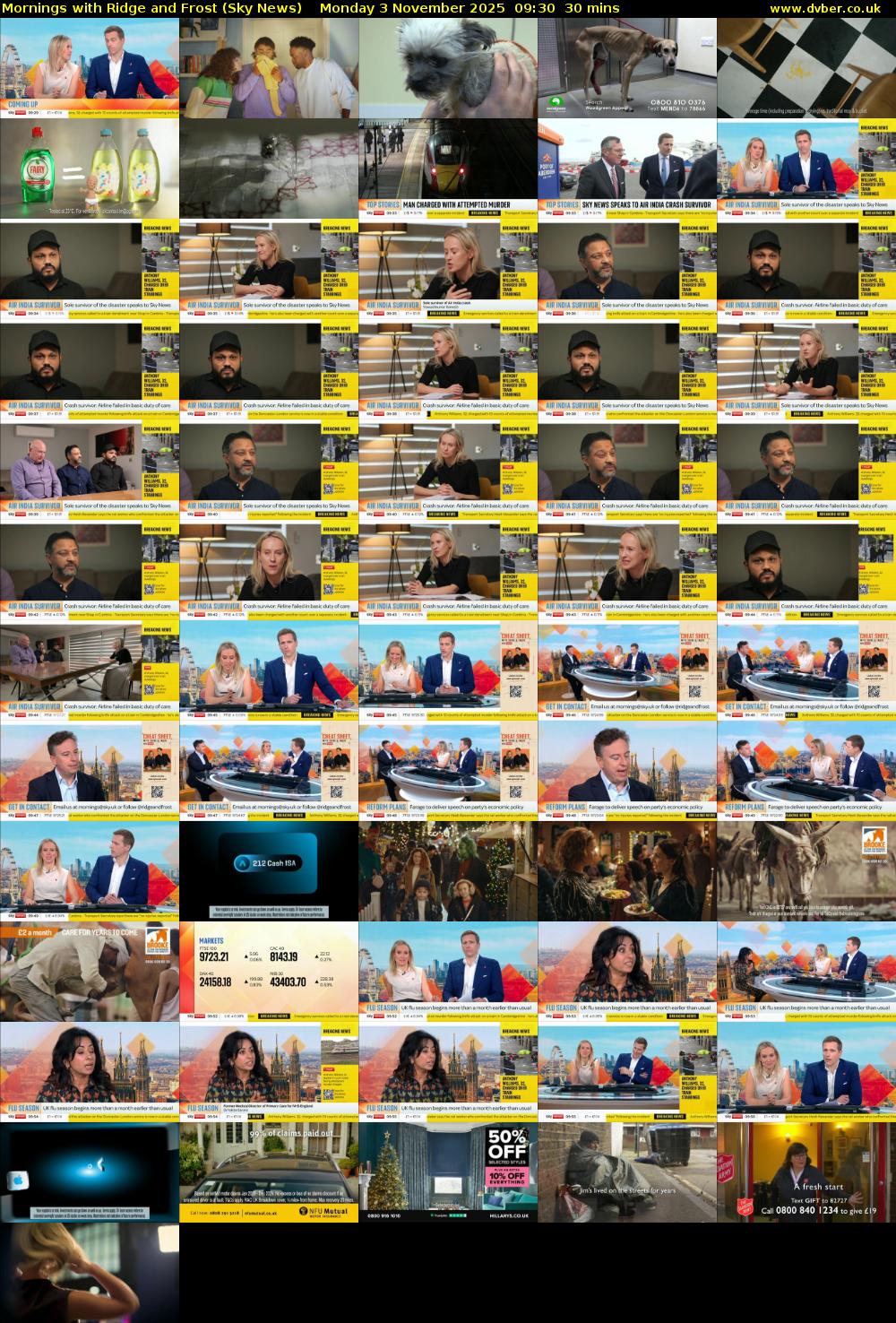 Mornings with Ridge and Frost (Sky News) Monday 3 November 2025 09:30 - 10:00