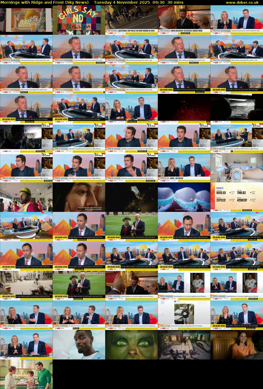 Mornings with Ridge and Frost (Sky News) Tuesday 4 November 2025 09:30 - 10:00