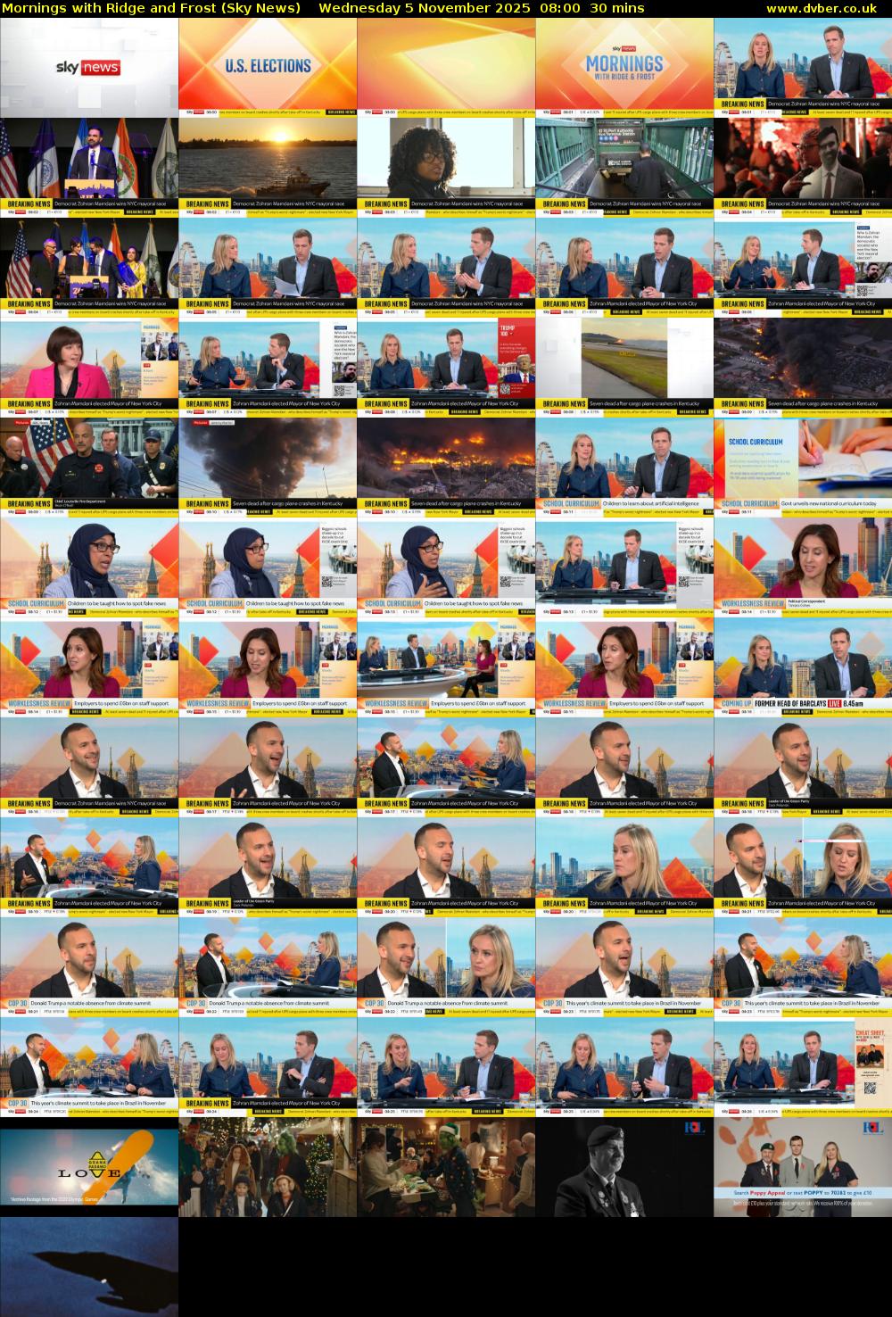 Mornings with Ridge and Frost (Sky News) Wednesday 5 November 2025 08:00 - 08:30