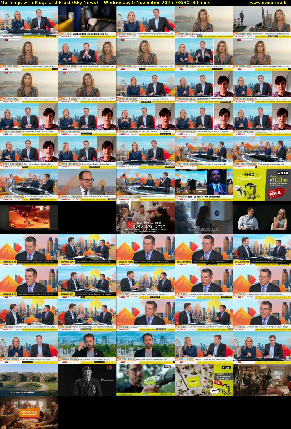 Mornings with Ridge and Frost (Sky News) Wednesday 5 November 2025 08:30 - 09:00