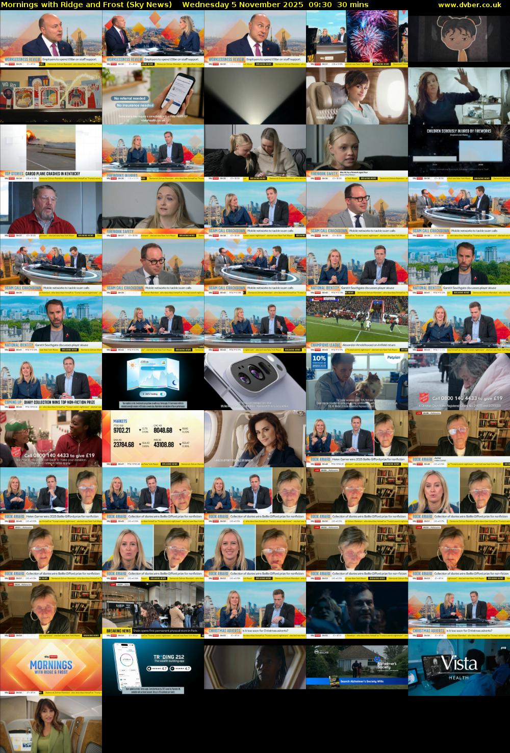 Mornings with Ridge and Frost (Sky News) Wednesday 5 November 2025 09:30 - 10:00