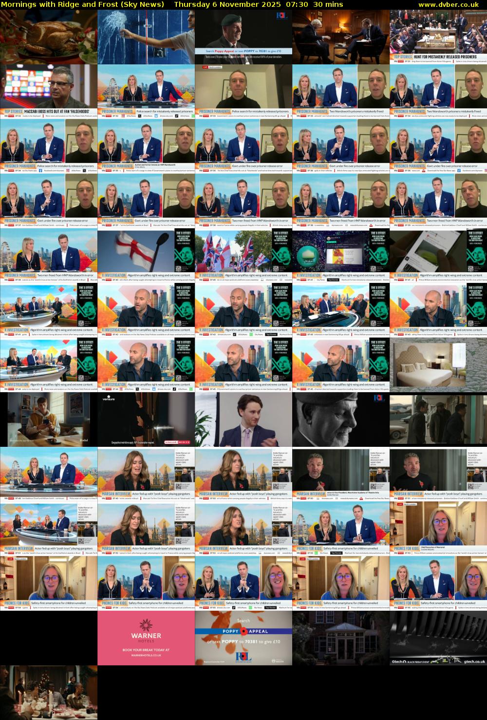 Mornings with Ridge and Frost (Sky News) Thursday 6 November 2025 07:30 - 08:00