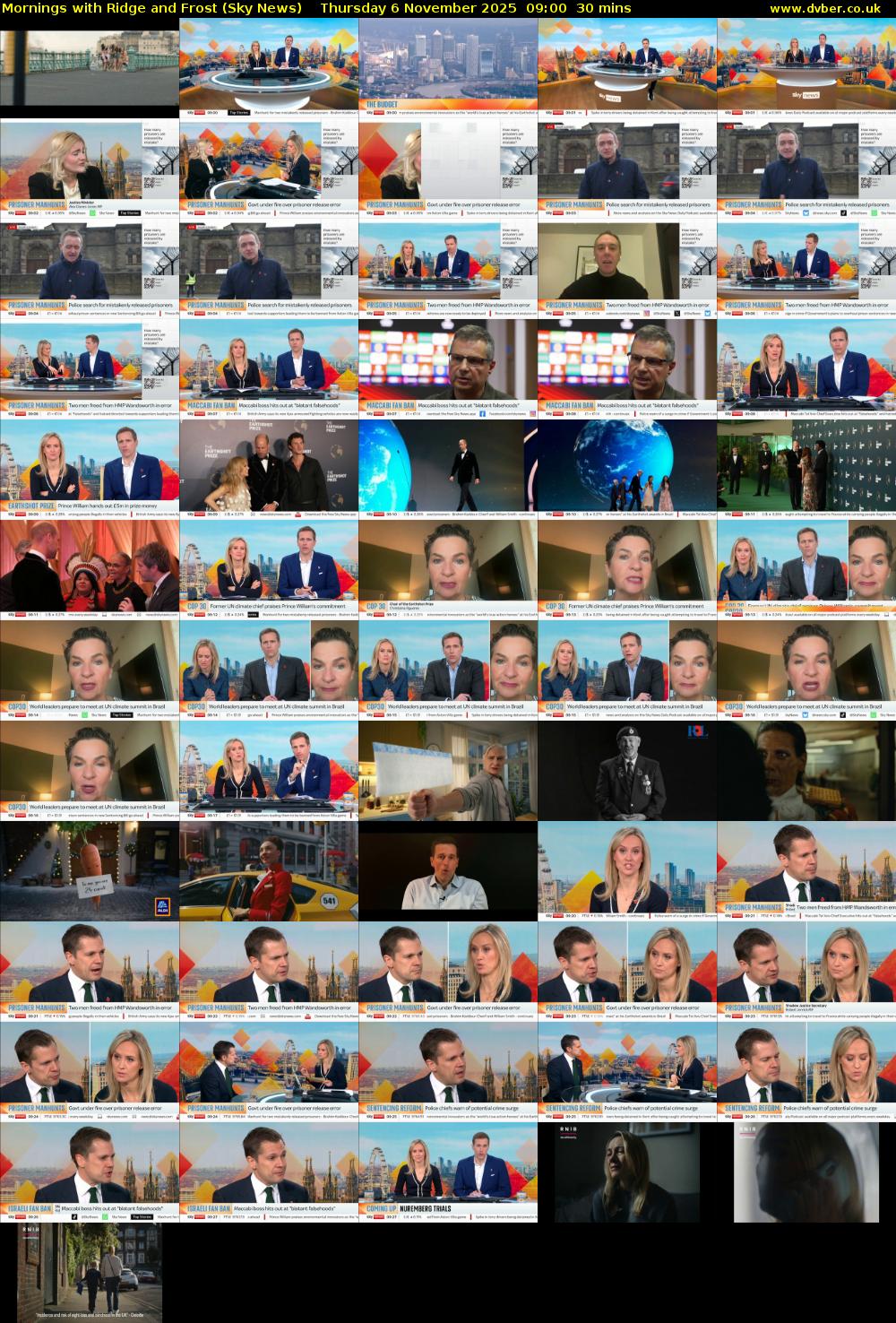 Mornings with Ridge and Frost (Sky News) Thursday 6 November 2025 09:00 - 09:30