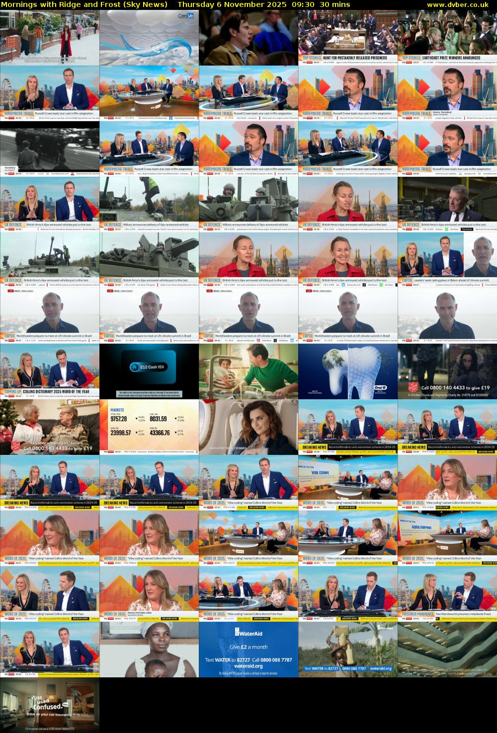 Mornings with Ridge and Frost (Sky News) Thursday 6 November 2025 09:30 - 10:00