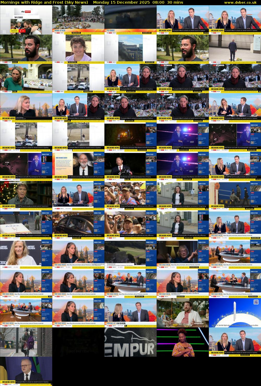 Mornings with Ridge and Frost (Sky News) Monday 15 December 2025 08:00 - 08:30