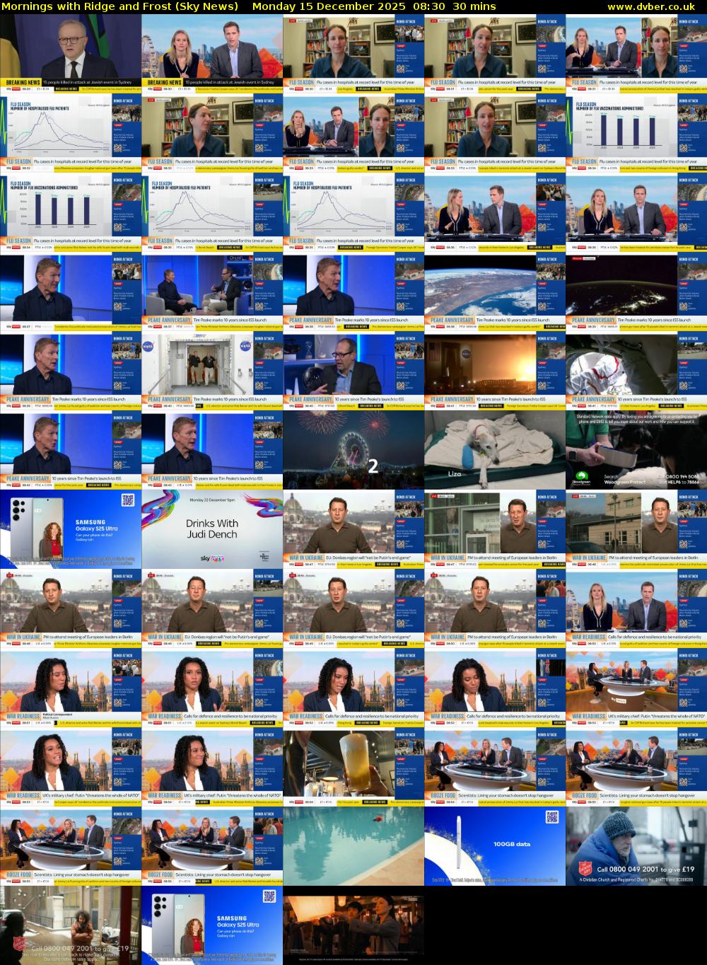 Mornings with Ridge and Frost (Sky News) Monday 15 December 2025 08:30 - 09:00