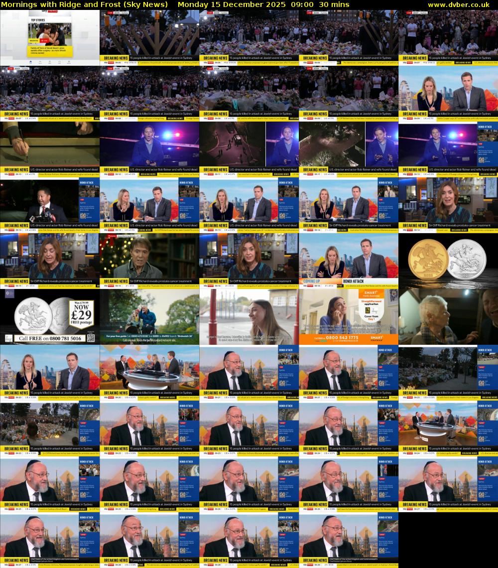 Mornings with Ridge and Frost (Sky News) Monday 15 December 2025 09:00 - 09:30