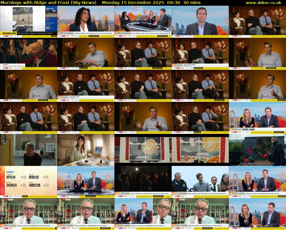 Mornings with Ridge and Frost (Sky News) Monday 15 December 2025 09:30 - 10:00