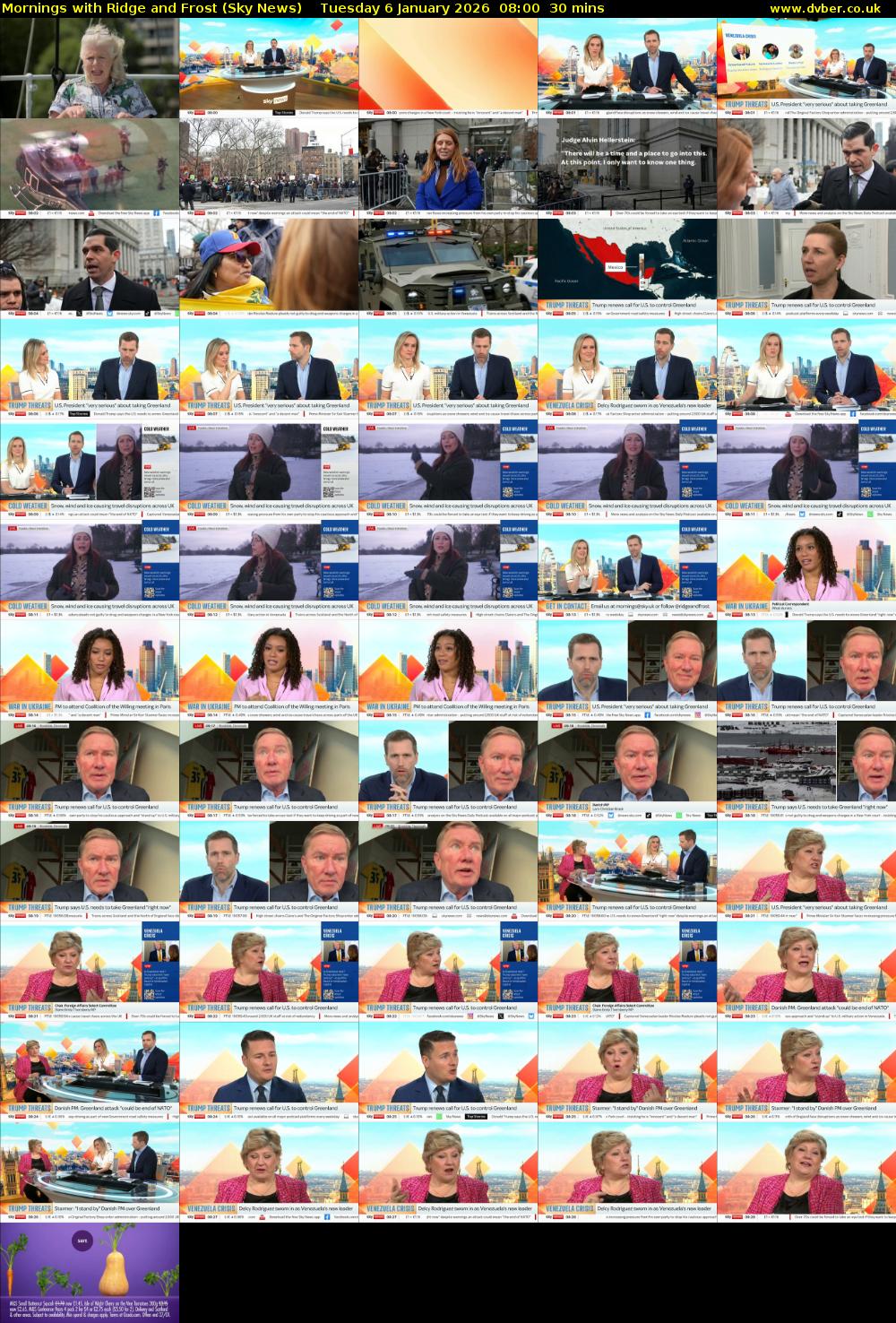 Mornings with Ridge and Frost (Sky News) Tuesday 6 January 2026 08:00 - 08:30