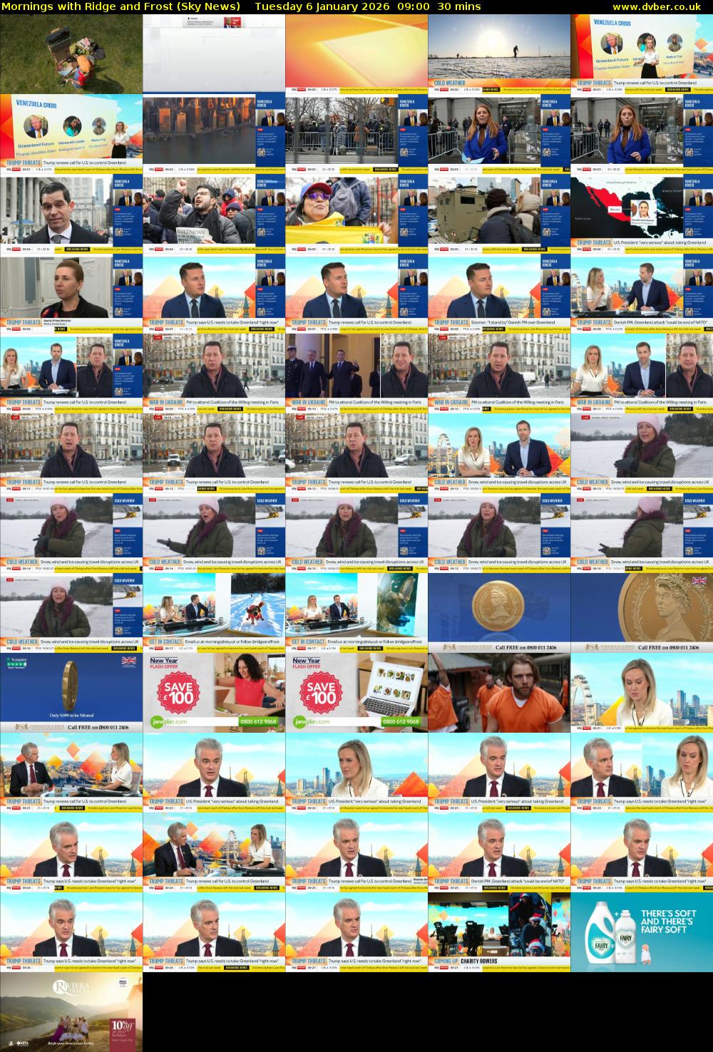 Mornings with Ridge and Frost (Sky News) Tuesday 6 January 2026 09:00 - 09:30